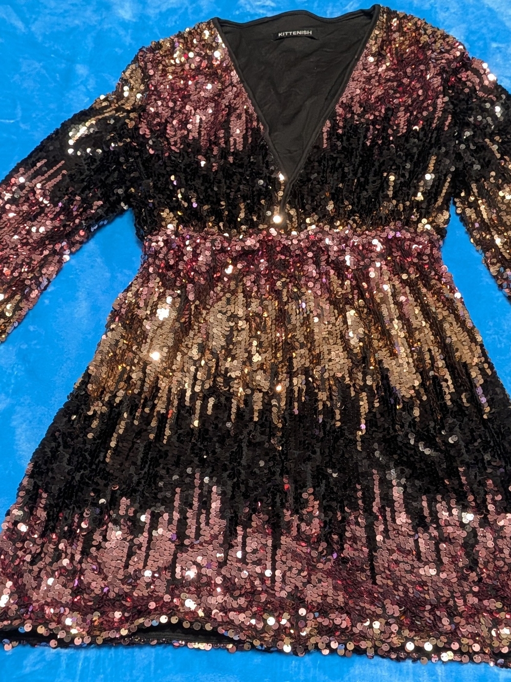 ✨ Ombre Sequin V-Neck Dress ✨